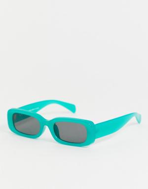 Солнцезащитные очки в прямоугольной оправе Resort Capsule Weekday. Цвет: синий