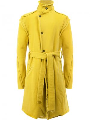 Однобортное пальто Lost & Found Ria Dunn. Цвет: жёлтый и оранжевый