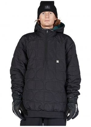 Черная мужская лыжная куртка с капюшоном Dc shoes