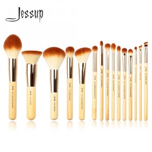 Набор профессиональных кистей для макияжа, 15 шт (Bamboo) Jessup