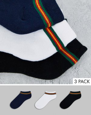 Набор из 3 пар спортивных носков до щиколотки -Разноцветный Luke