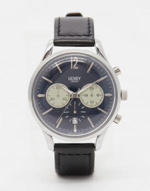 Часы с хронографом и кожаным ремешком Knightsbridge Henry London. Цвет: коричневый