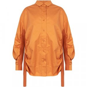 Рубашка , повседневный стиль, трикотажная, размер u, оранжевый Nero su Bianco. Цвет: оранжевый/белый/черный