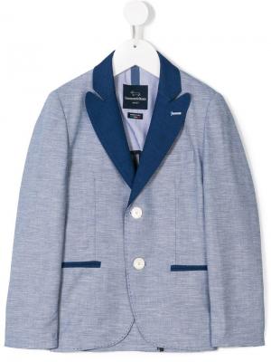 Пиджак с заостренными лацканами Harmont & Blaine Junior. Цвет: синий