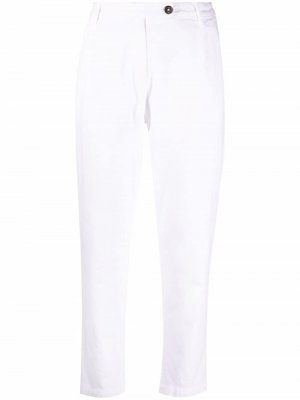 Укороченные брюки прямого кроя Massimo Alba. Цвет: белый