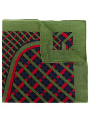 Нагрудный платок с сетчатым принтом Roberta Di Camerino Vintage. Цвет: зелёный