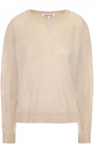 Пуловер свободного кроя с металлизированной отделкой Elizabeth and James. Цвет: золотой