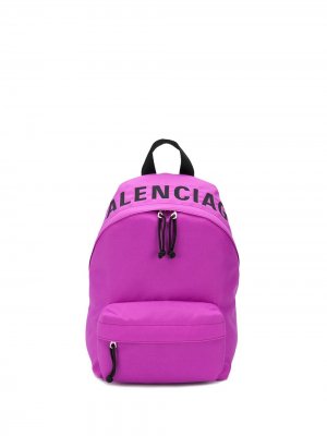 Маленький рюкзак Wheel с логотипом Balenciaga. Цвет: розовый
