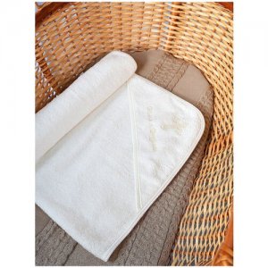 Крестильное полотенце для рук , размер 80*85, экрю, белый LEO. Цвет: экрю/белый