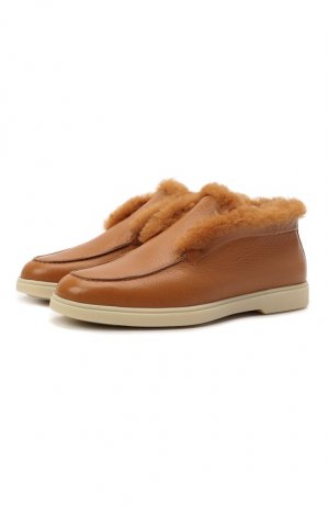 Кожаные ботинки Yalta Santoni. Цвет: коричневый