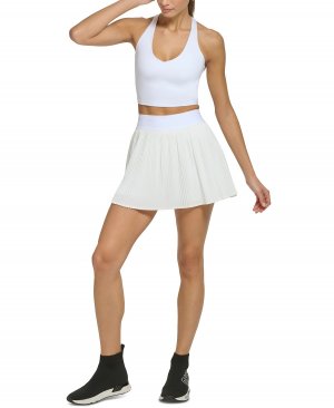Женская плиссированная теннисная юбка Performance , белый DKNY