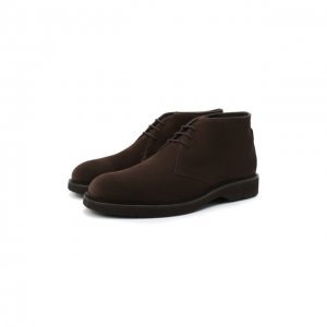 Замшевые ботинки Canali. Цвет: коричневый