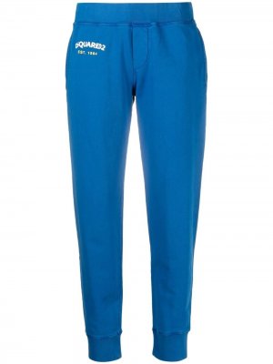 Спортивные брюки с логотипом Dsquared2. Цвет: синий