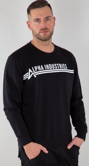 Пуловер , черно-белый Alpha Industries