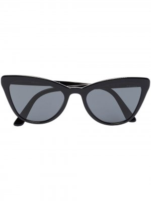 Солнцезащитные очки в оправе кошачий глаз Prada Eyewear. Цвет: черный