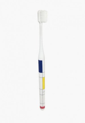 Зубная щетка Montcarotte Mondrian Abstraction Brush Collection / «Мондриан» из коллекции «Абстракционистов» 12+. Цвет: белый