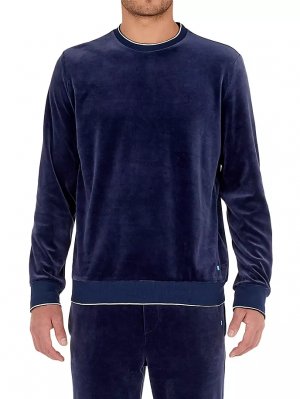 Велюровый свитер Catane, темно-синий HOM