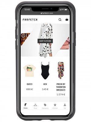 Чехол для iPhone 11 Pro с логотипом Palm Angels. Цвет: черный