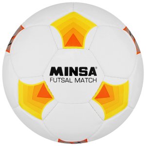 Мяч футбольный minsa futsal match, pu, машинная сшивка, размер 4