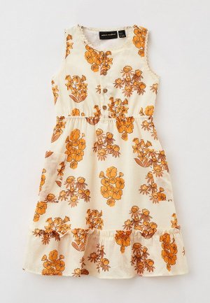Платье Mini Rodini. Цвет: бежевый