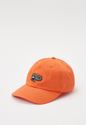 Бейсболка PUMA Script Logo Cap Hot Heat. Цвет: оранжевый