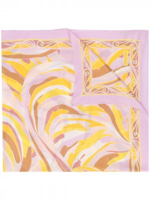Кашемировый платок Vetrate с принтом Emilio Pucci. Цвет: розовый