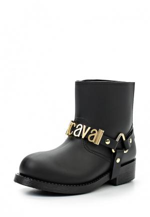 Резиновые полусапоги Just Cavalli. Цвет: черный