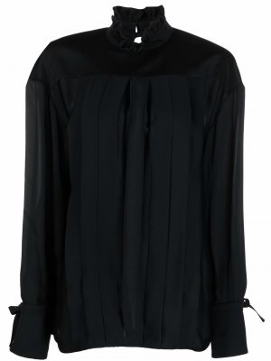 Блузка со складками Eleventy. Цвет: черный