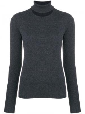Split neck sweater Chalayan. Цвет: серый