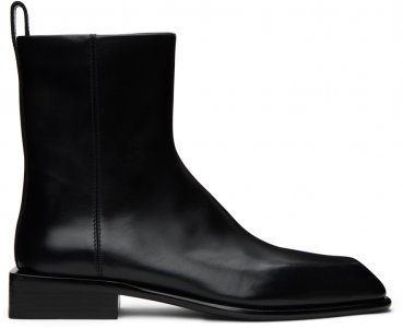 Черные кожаные ботинки с дроссельной заслонкой Alexander Wang