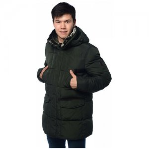 Зимняя куртка мужская CLASNA 062 размер 56, темно-зеленый