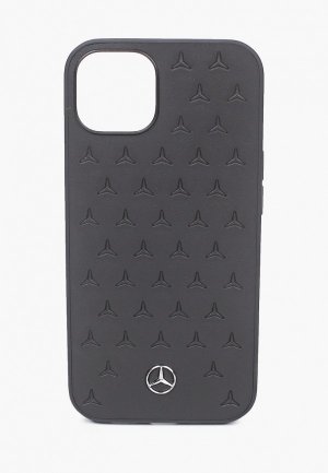 Чехол для iPhone Mercedes-Benz 13 Genuine leather Stars Hard Black. Цвет: черный