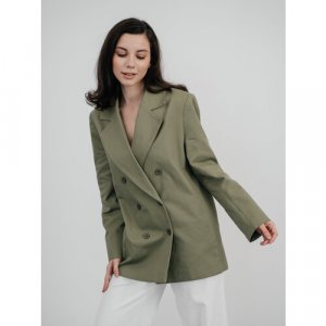 Пиджак , размер S (42-44), зеленый Модный Дом Виктории Тишиной. Цвет: зеленый