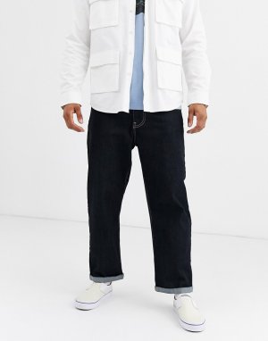 Укороченные широкие джинсы цвета индиго Brooklyn Supply Co-Синий Co.