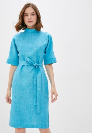 Платье Maurini. Цвет: голубой