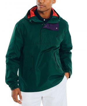 Мужская куртка-анорак с капюшоном , зеленый Nautica