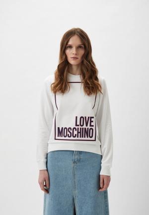 Свитшот Love Moschino. Цвет: белый