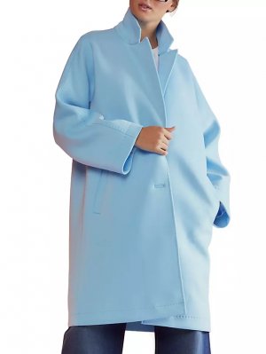 Неопреновое пальто с прострочкой , синий Cynthia Rowley