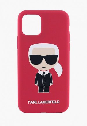 Чехол для iPhone Karl Lagerfeld Liquid silicone Iconic Hard Red. Цвет: красный