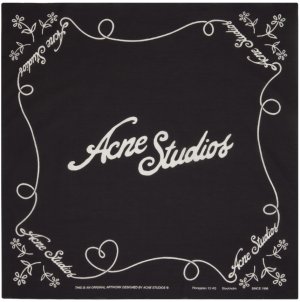 Черный носовой платок с логотипом Acne Studios