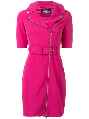 Платье с поясом и молнией Jeremy Scott. Цвет: розовый и фиолетовый