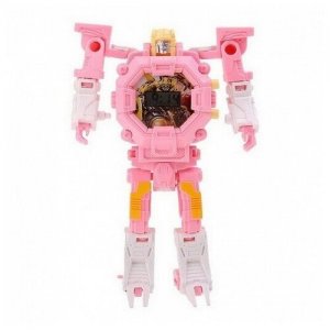 Часы-игрушка трансформер Robot Watch, Розовый Без бренда. Цвет: розовый