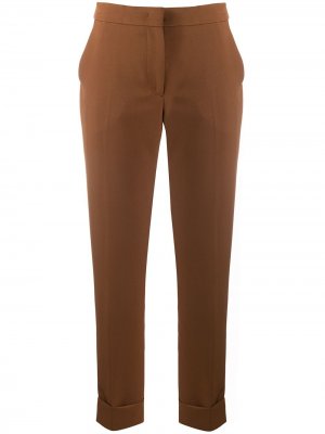 Укороченные брюки прямого кроя Pt01. Цвет: коричневый