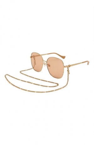 Солнцезащитные очки и цепочка Gucci. Цвет: розовый