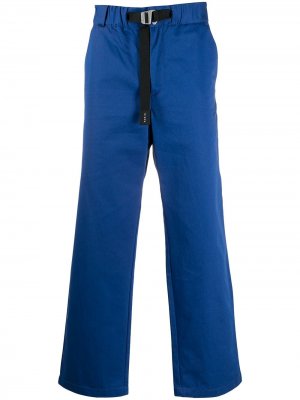 Прямые брюки с ремнем Kenzo. Цвет: синий