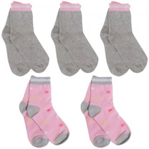 Комплект из 5 пар детских носков (Орудьевский трикотаж) микс 3, размер 16-18 RuSocks. Цвет: мультиколор