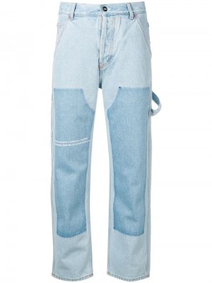 Укороченные джинсы с завышенной талией Marcelo Burlon County Of Milan. Цвет: синий