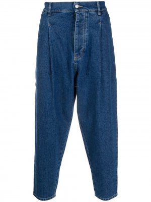 Укороченные зауженные джинсы Drôle De Monsieur. Цвет: синий