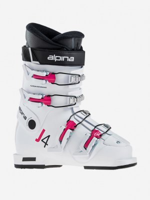 Ботинки горнолыжные детские J4, Белый Alpina. Цвет: белый