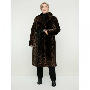 Пальто , размер 54, коричневый ALEF. Цвет: коричневый